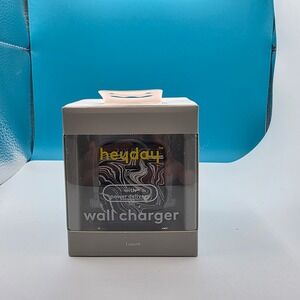 Heyday Black Agate Wall Charger with Power Delivery USB C USB A